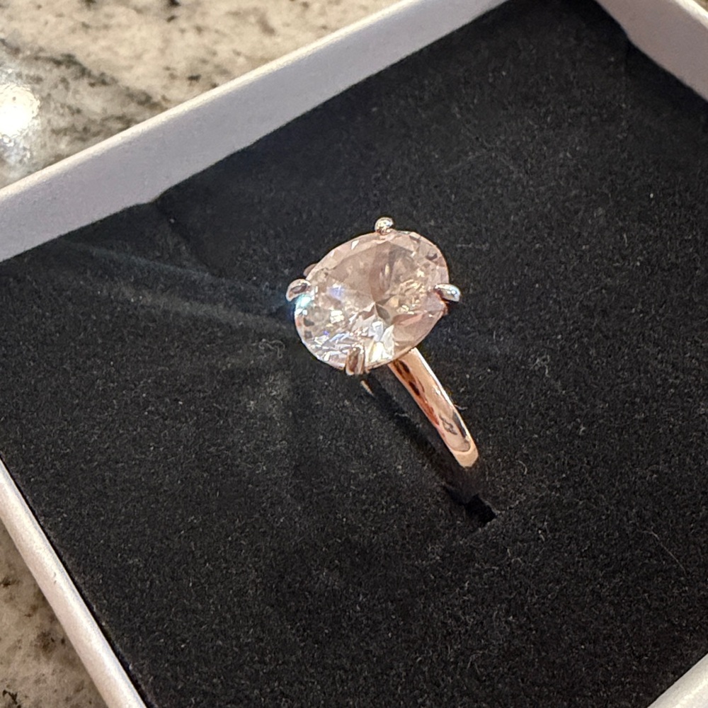 3CT Oval Cut Solitaire Ring 8 - Picture 2 of 13
